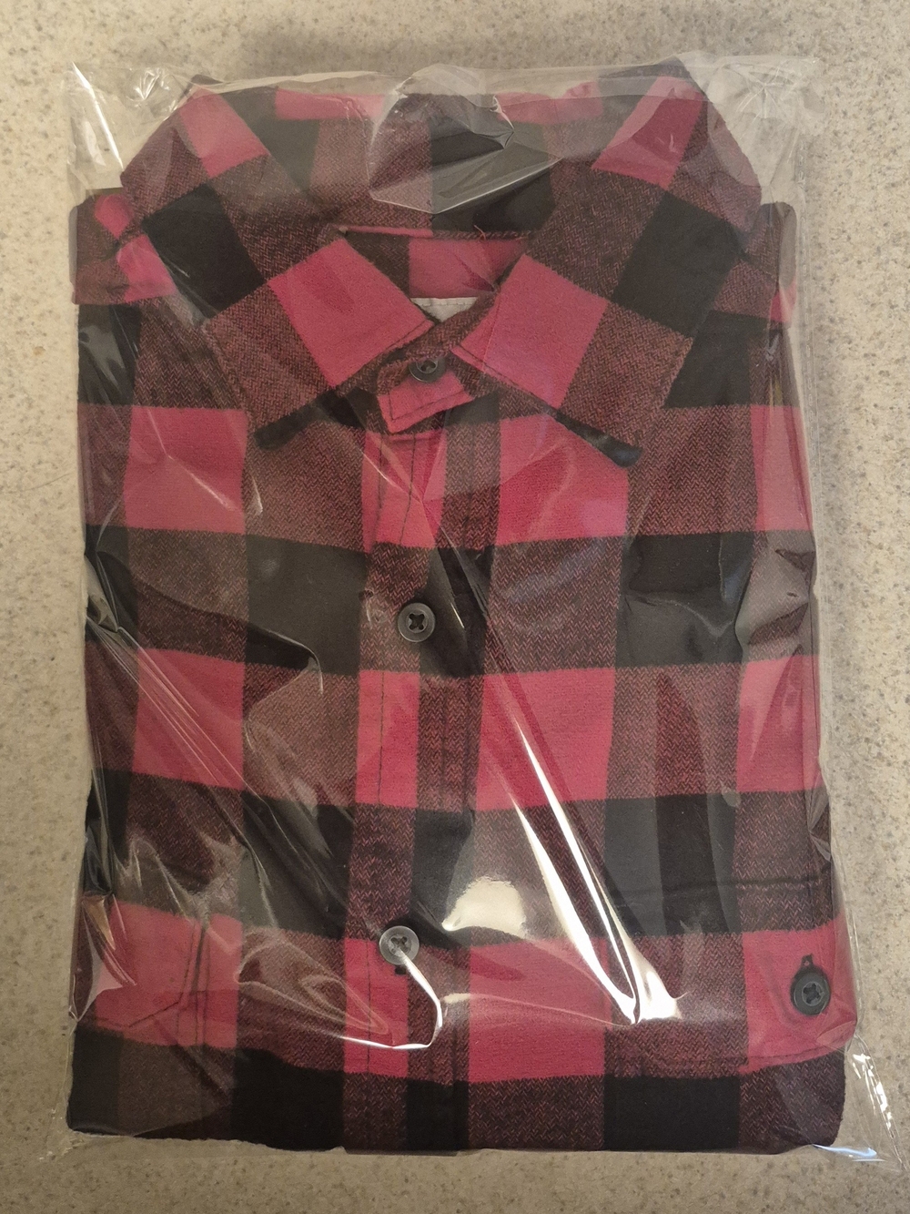 Goodfellow & Co Red and Black Buffalo Plaid Button-Down Shirt Size Medium